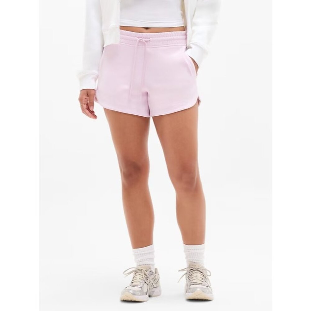 New Athleta M Seasoft Mid Rise 4" Short Tencel Primrose Pink Medium